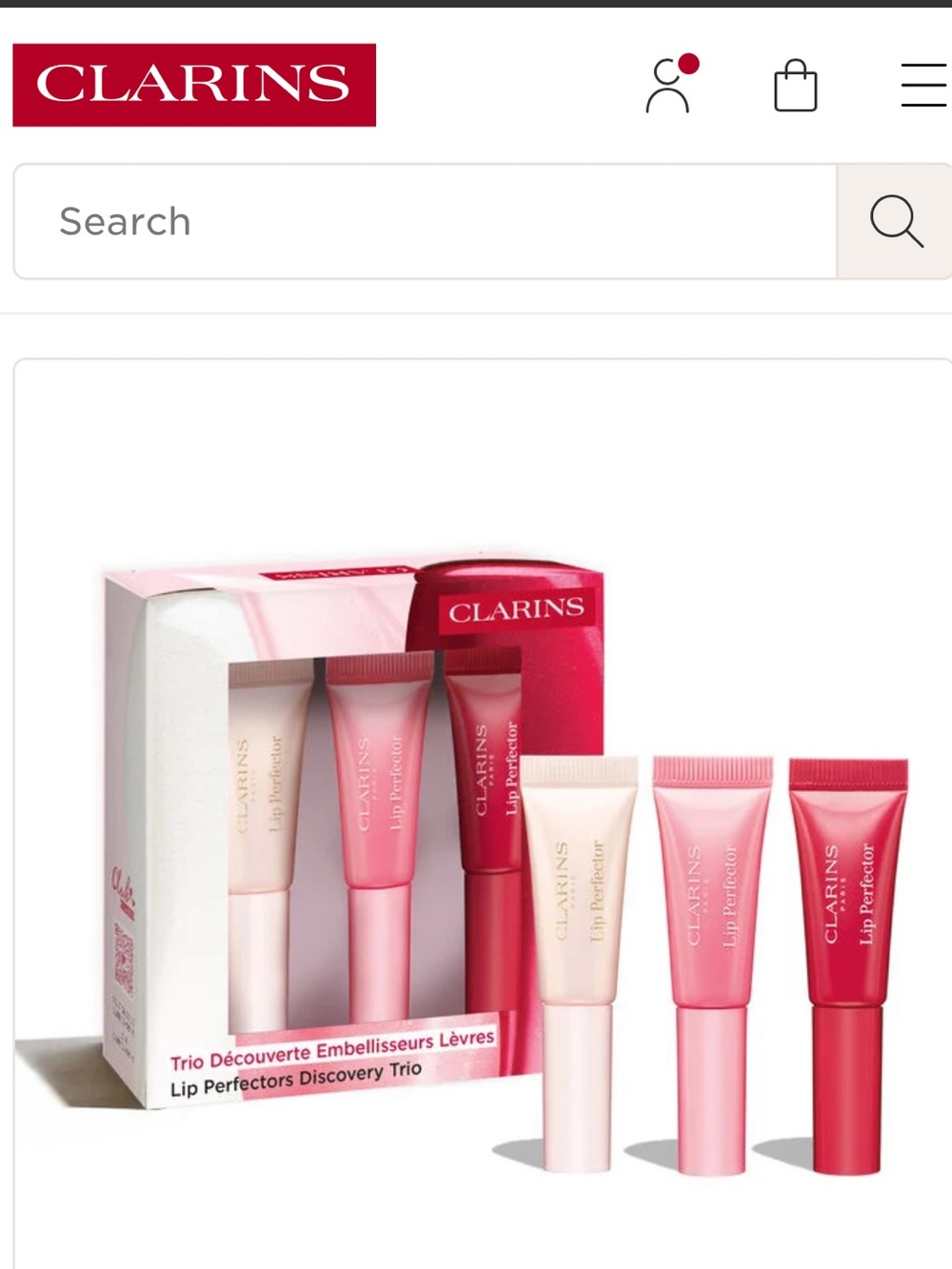 Clarins Lip Perfector set